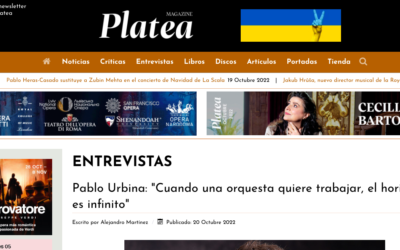 Interview in Platea Magazine